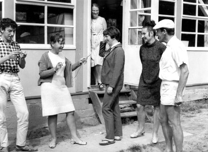 Adam Sandauer,  Erna Rosenstein, Hanka Ptaszkowska, Tadeusz Kantor