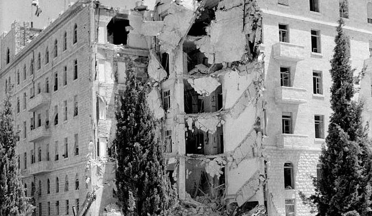 King's David Hotel po  ataku bombowym 1947